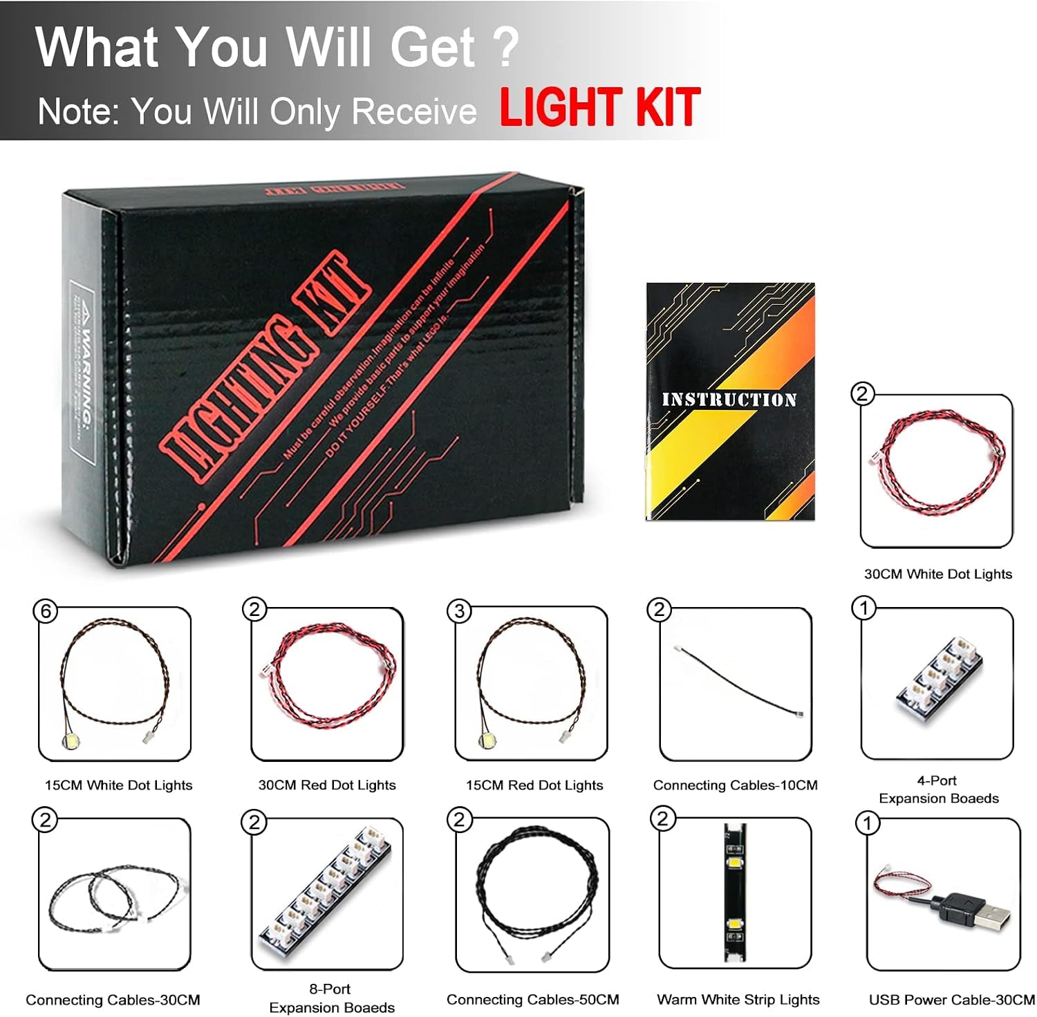 Led Lighting Kit for (Ghostbusters ECTO-1) Building Blocks Model-Light Set Compatible with Lego 10274 (NOT Included the Lego Sets)