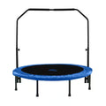 Machrus  40 In. Mini Trampoline with Adjustable Handbar - round Foldable Rebounder Fitness Trampoline
