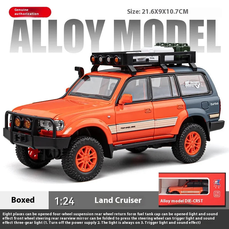 1:24 Scale LC80 Off-Road Vehicle Alloy Car Model Diecast Toy Ornament Gift Souvenir Collectible