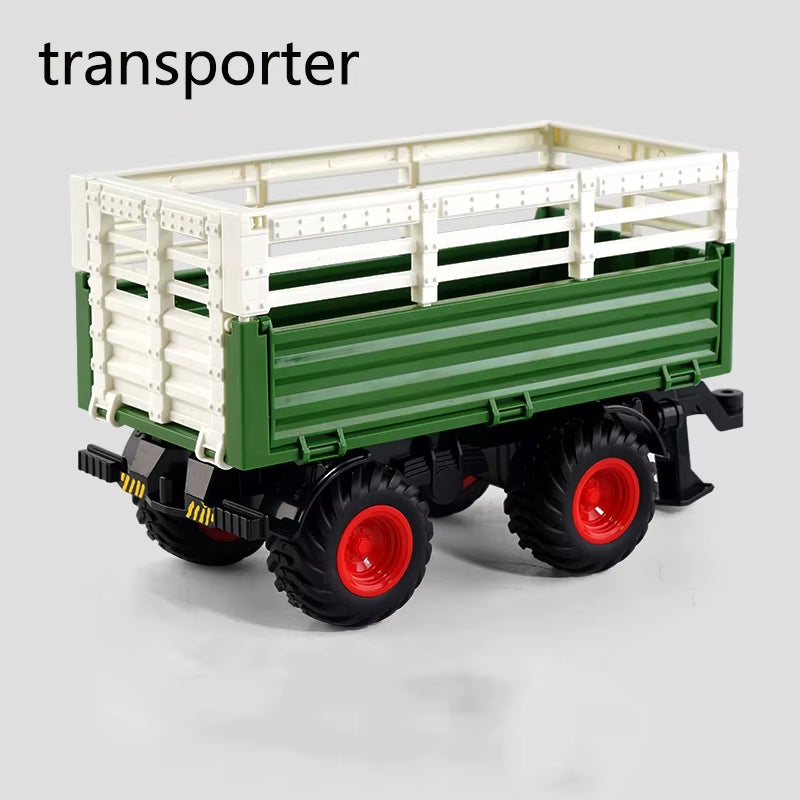 1/24 Remote Control Tractor Trailer 2.4G RC Tractor Simulated Engineering Construction Truck Model Toys Farming Machine