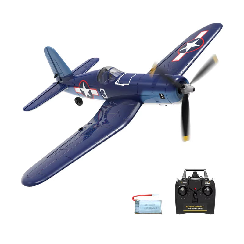 Volantex New Spitfire RC Plane EPP 400Mm Wingspan RC Fighter One Key Aerobatic 2.4G 4CH RTF Warbird Plane
