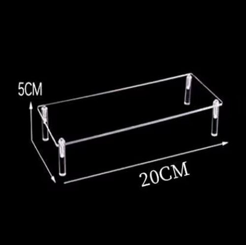 1-4 Tier Acrylic Display Stand Durable Display Rack for Cupcake Perfume Doll Transparent Trapezoidal Blind Box Storage Shelf
