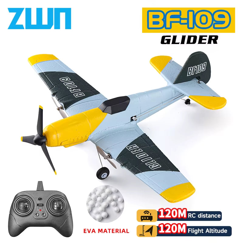 RC Plane BF109 Professional 2.4G Radio Remote Control Airplane EPP Foam Aircraft Glider Flying Model Toys for Children Gifts