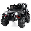 Jumbo 12V Kids Electric Ride on Car with Parent Remote, Seat Harness, 65 Lb Capacity - Black