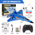 F22 Raptor RC Plane 2.4G 2CH Remote Control Flying Glider with LED Lights EPP Foam Airplane Toys for Children Gifts