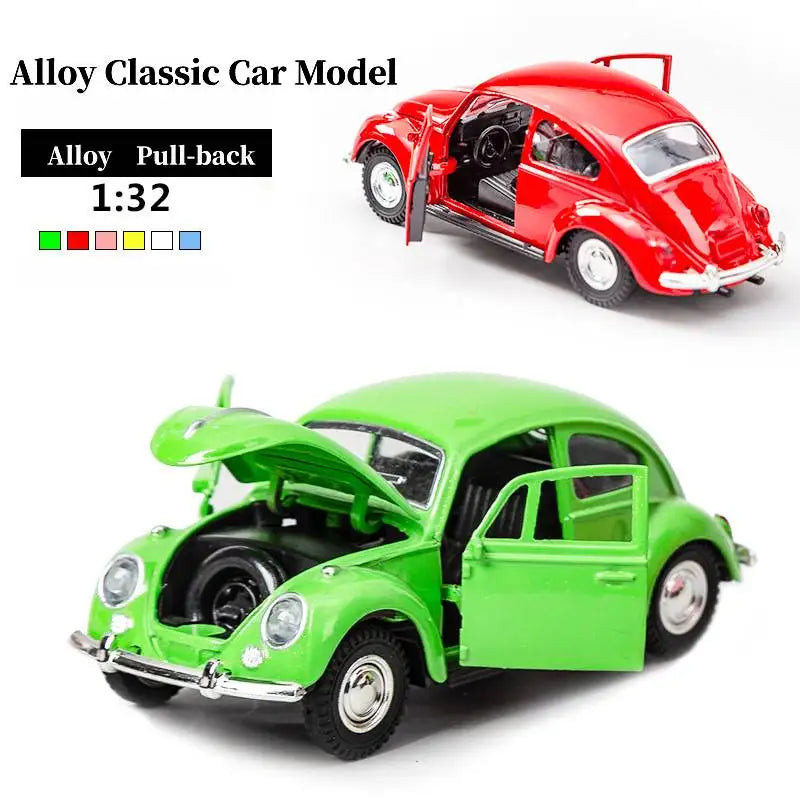 Retro Alloy Classic Car Model 1:32 Scale Pull Back Diecast & Toys Vehicle Simulation Car Model Decor for Kids Boys Gifts