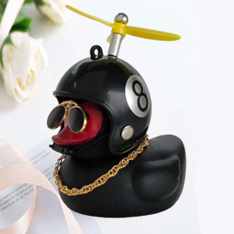 Car Broken Wind Helmet Small Yellow Duck Car Decoration Accessories Wind-Breaking Wave-Breaking Duck Cycling Ornament Goods Gift