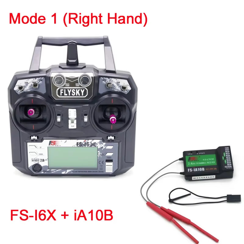 FLYSKY Fs-I6X FS I6X 10CH 2.4Ghz AFHDS 2A RC Transmitter with Ia6B / Ia10B Receiver for RC FPV Racing Drone Airplane