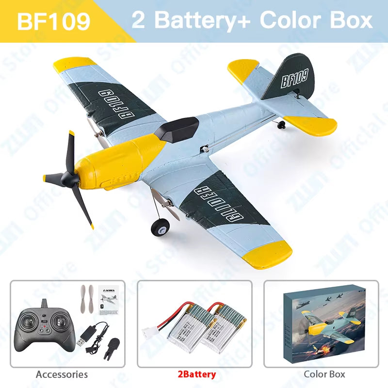 RC Plane BF109 Professional 2.4G Radio Remote Control Airplane EPP Foam Aircraft Glider Flying Model Toys for Children Gifts