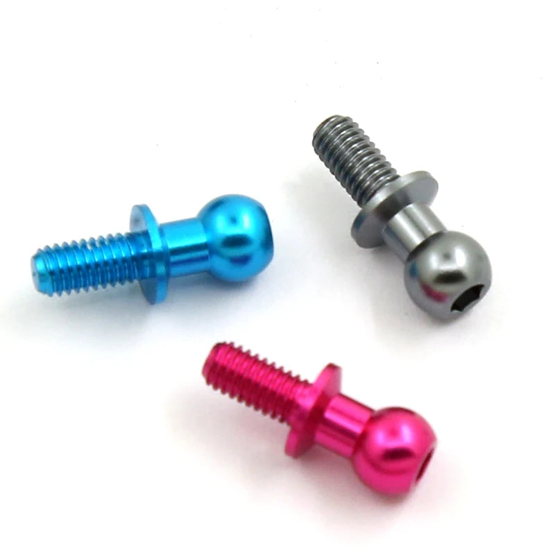 10Pcs M3 Metal Hex Ball Head Screws for Tamiya TT01 TT02 Sakura D5 1/10 RC Drift Car Spare Parts Universal