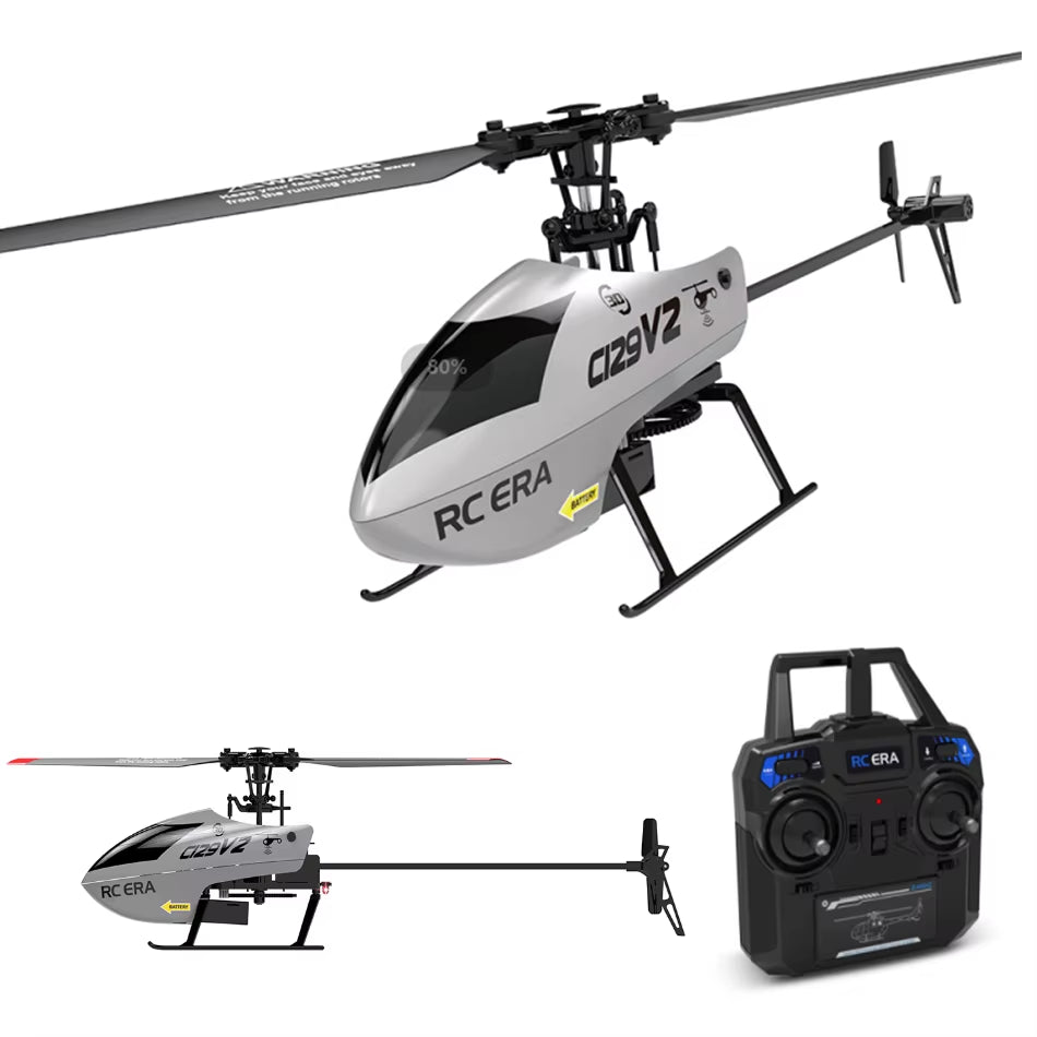 C129V2 RTF RC Helicopter 2.4Ghz 6-Axis Gyroscope One Click 3D Flip Remote Control Aircraft Hobby Toys
