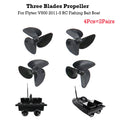 4Pcs 3-Blade Propeller for Flytec V500 Flytec 2011-5 Electric RC Fishing Bait Boat RC Parts Forward and Reverse Propeller 2Pairs