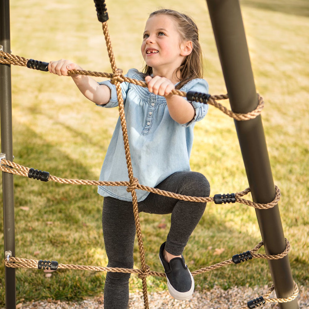 Kid'S Adventure Tunnel Swing Set with Clubhouse, Belt Swings and Climbing Wall (91134)