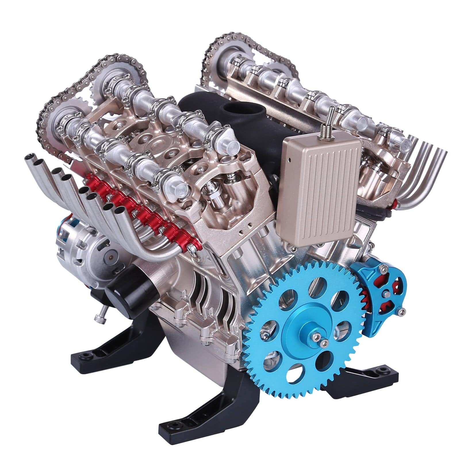 Teching V8 Mechanical Metal Assembly DIY Car Engine Model Kit 500+Pcs Educational Experiment Toy