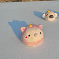 Handcrafted Porcelain Animal Ornaments: Cat, Bear, & Penguin