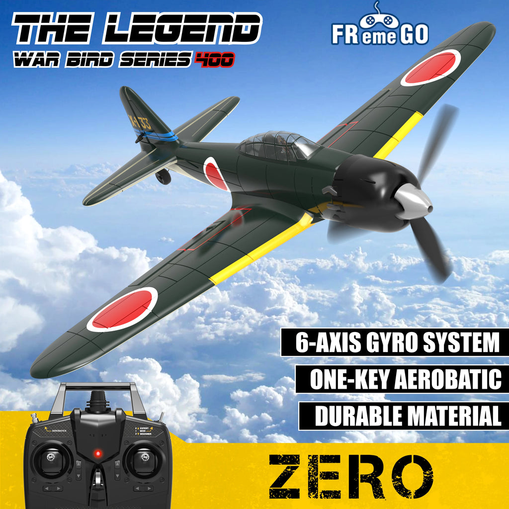 Zero RC Plane 2.4G 4CH Remote Control Airplane EPP 400Mm Wingspan 6-Axis Aerobatic RC Fighter 761-15 RTF Plane