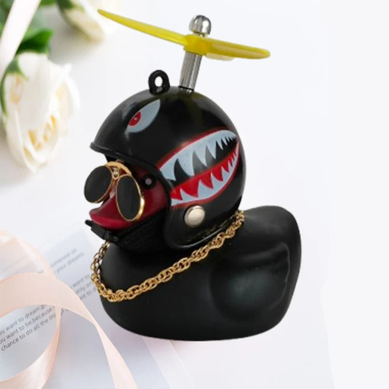 Car Broken Wind Helmet Small Yellow Duck Car Decoration Accessories Wind-Breaking Wave-Breaking Duck Cycling Ornament Goods Gift