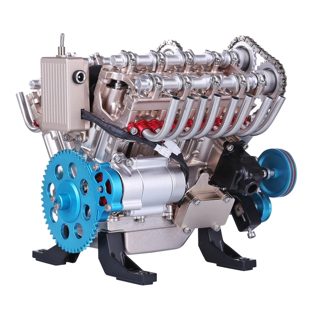 Teching V8 Mechanical Metal Assembly DIY Car Engine Model Kit 500+Pcs Educational Experiment Toy