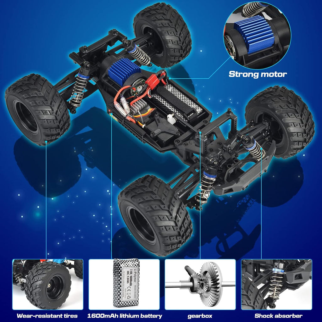 1:12 Scale Large RC Cars 40+ Kmh Speed Remote Control Truck 4X4 for 14+ Adult