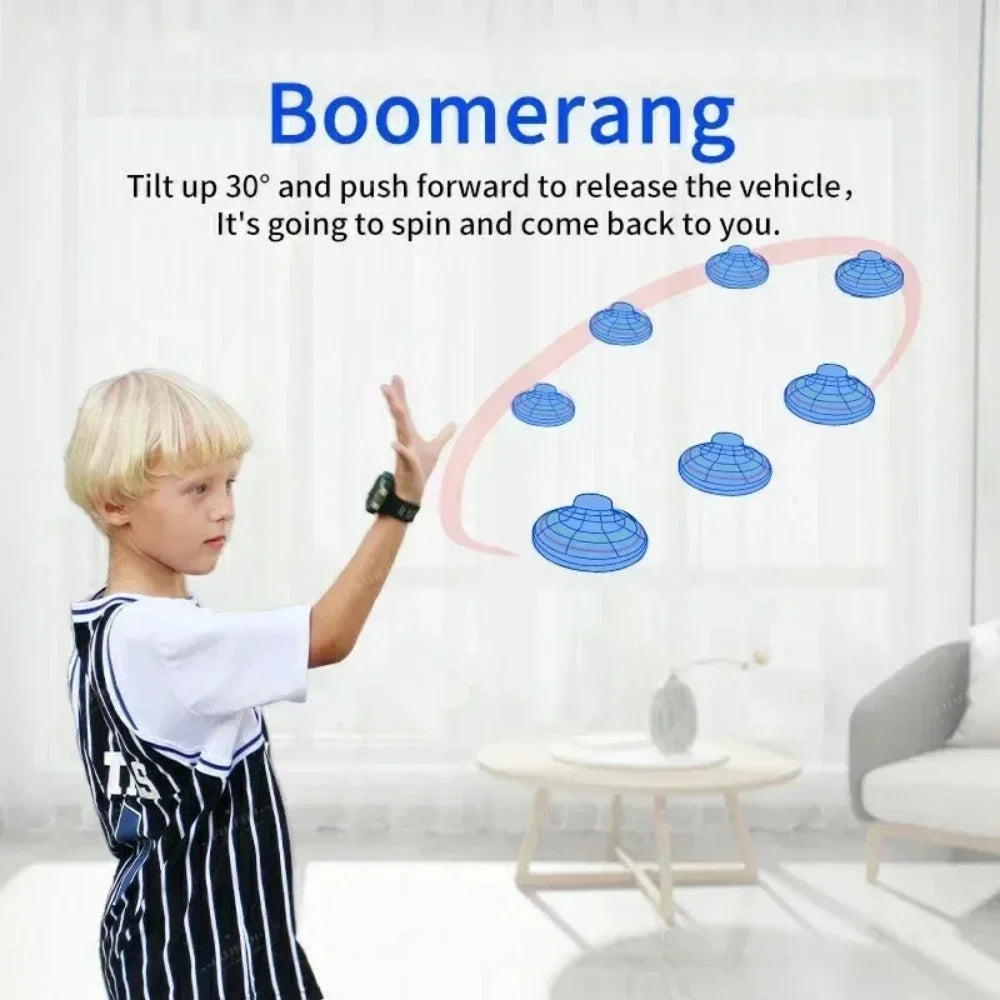 Magic Flying Helicopter Spinner Fingertip Upgrade Flight Gyro Fly Orb Hover Ball Mini Dron Aircraft Toys LED Type Toy Kids Gifts