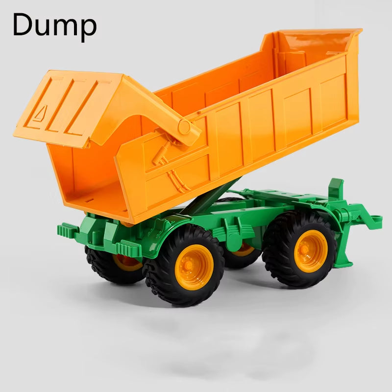 1/24 Remote Control Tractor Trailer 2.4G RC Tractor Simulated Engineering Construction Truck Model Toys Farming Machine