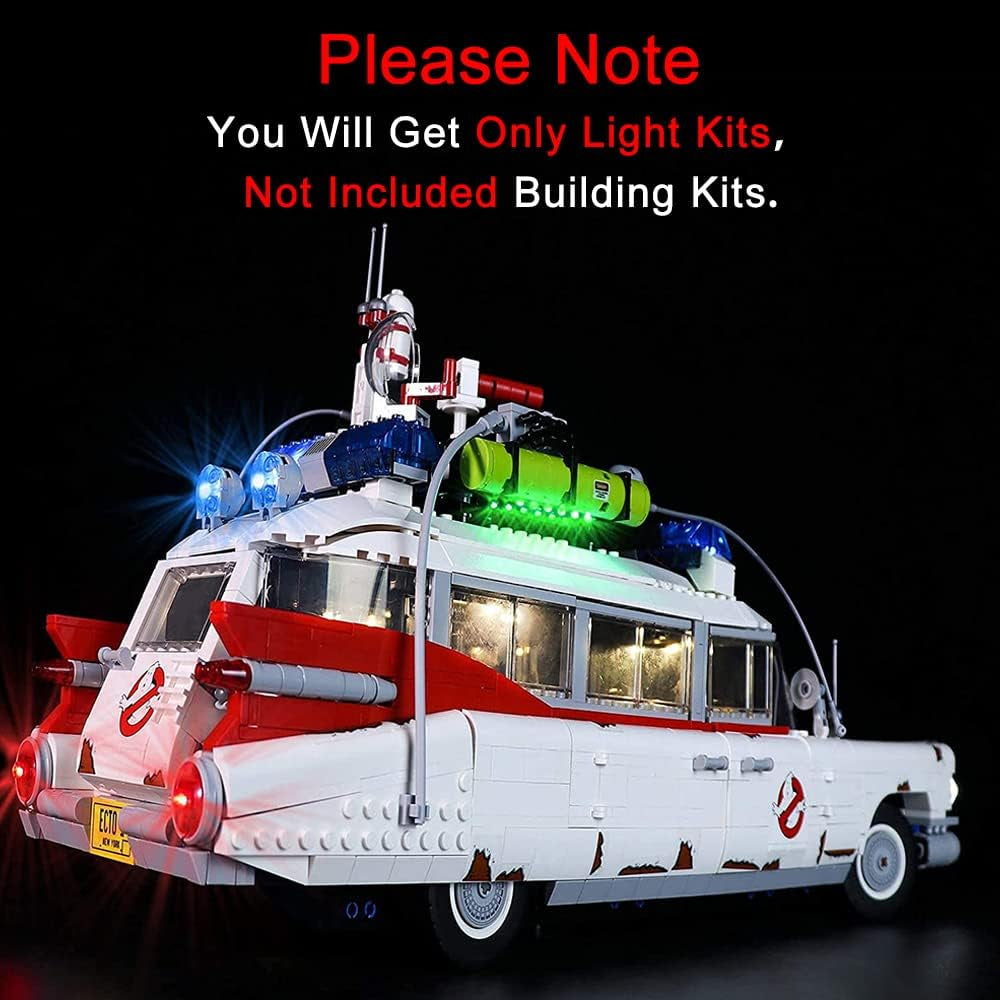 Led Lighting Kit for (Ghostbusters ECTO-1) Building Blocks Model-Light Set Compatible with Lego 10274 (NOT Included the Lego Sets)