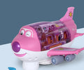 360 Rotating Electric Plane Airplane Toys for Kids Bump and Go Action Toddler Toy Plane with LED Flashing Light Sound for Boys