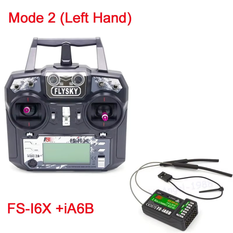 FLYSKY Fs-I6X FS I6X 10CH 2.4Ghz AFHDS 2A RC Transmitter with Ia6B / Ia10B Receiver for RC FPV Racing Drone Airplane