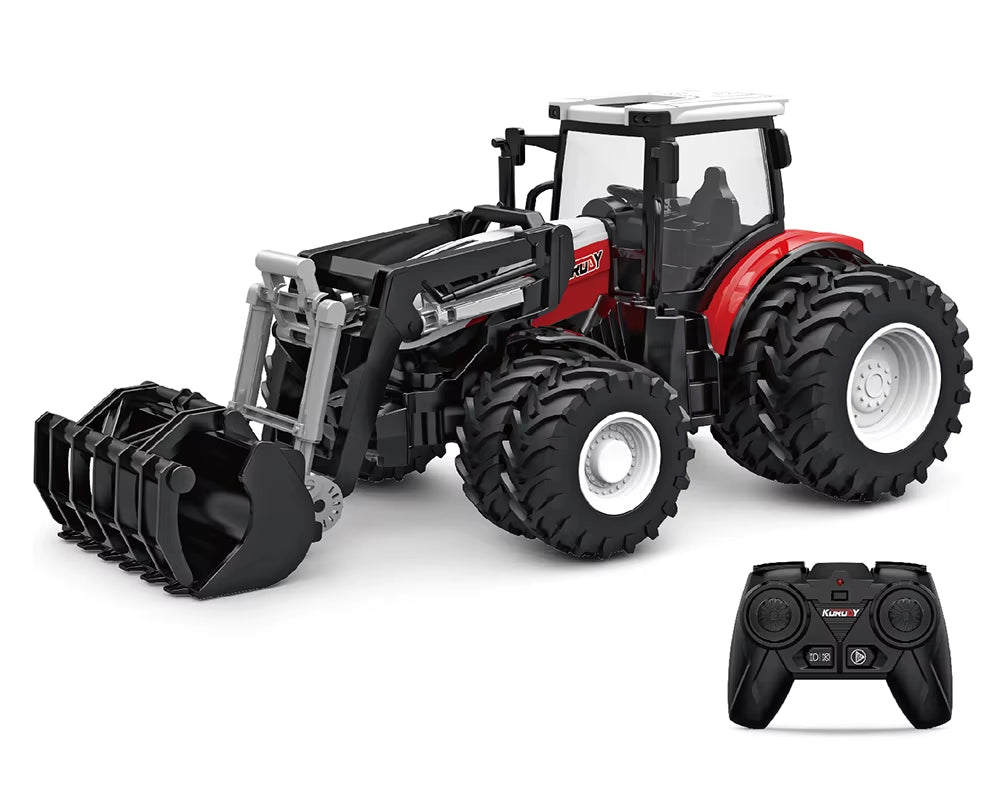 1/24 Remote Control Tractor Trailer 2.4G RC Tractor Simulated Engineering Construction Truck Model Toys Farming Machine