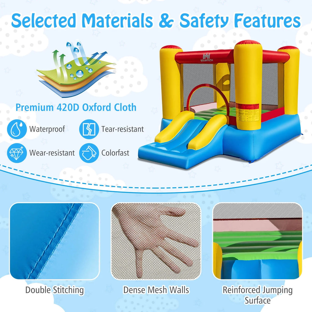 Inflatable Bouncer Kids Slide Bounce House for Indoor Outdoor (Blower NOT Included)