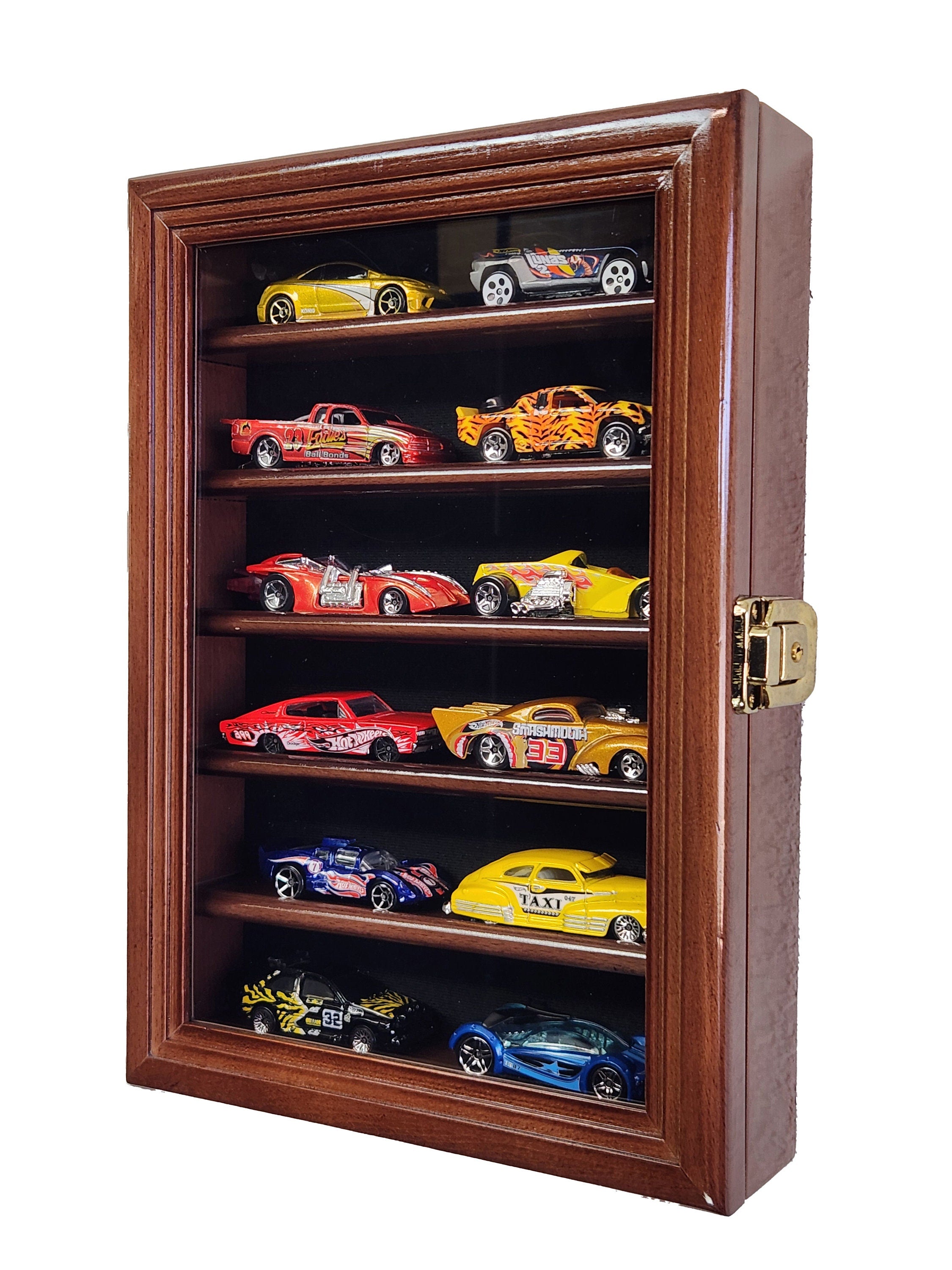 XS 1/64 Diecast Display Case Cabinet Matchbox 1:64 Scale Model Car Wall Rack Shelf W/98% UV Protection - Lockable