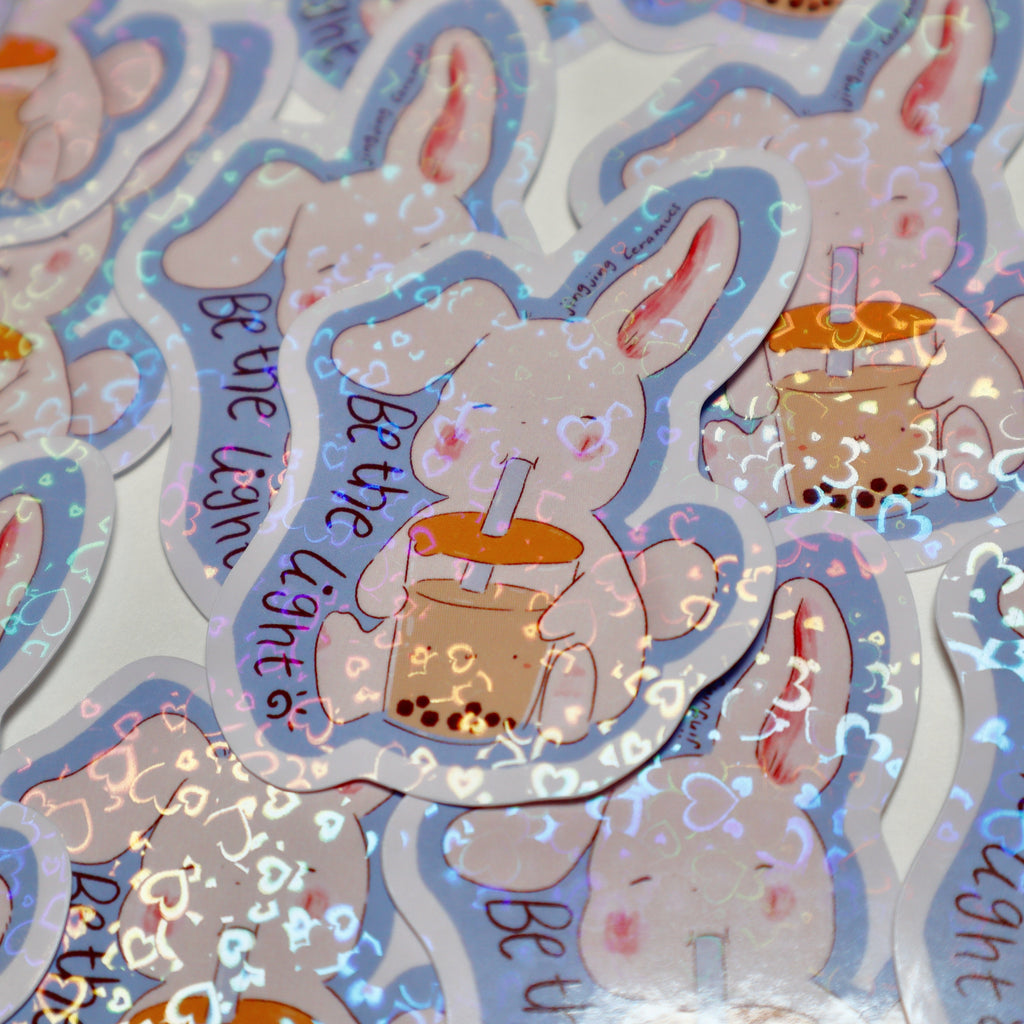 Holographic Sticker | Bunny | Be the light